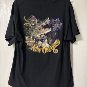 Harley-Davidson Black Tee Bourbon Street, New Orleans dealership.  Size XL